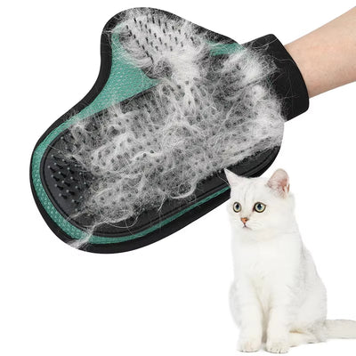 Silicone Pet Grooming Glove – Gentle Hair Remover & Massage Brush for Cats and Dogs